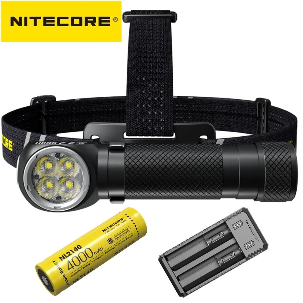 Оригинальный налобный фонарь Nitecore HC35 2700 люмен 4x CREE XP G3 S3 светодиоды следующего