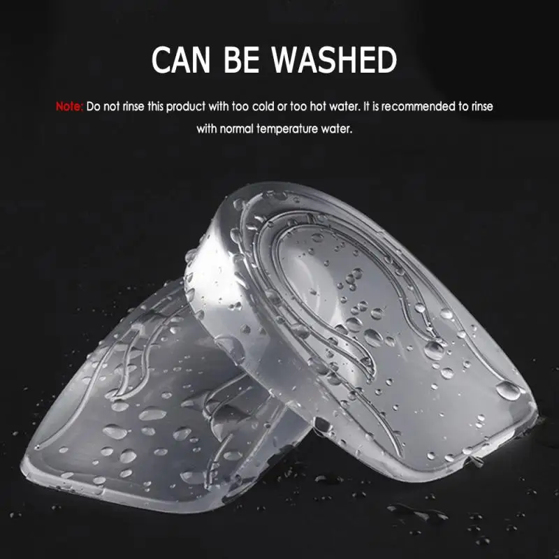 

1 Pair Silicone Gel Insoles Heel Plantar Fasciitis Heel Cushion Pain Absorption Heel Pads Relief Shock For Callus Corns Bone