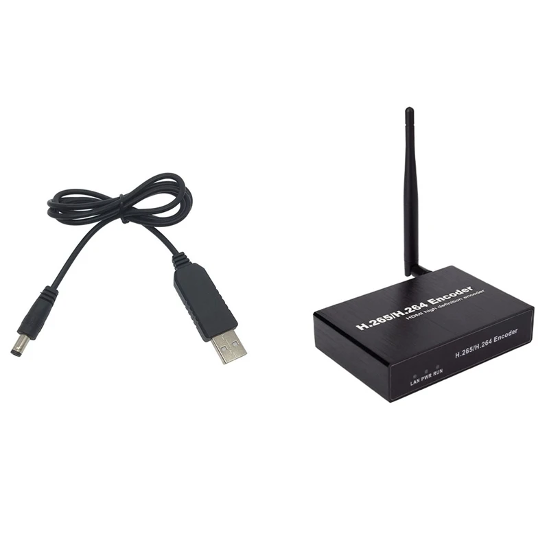 

DC 5V to DC 12V Step UP Module USB Converter Adapter Cable with H.264 HDMI Video Audio Wifi Encoder (EU Plug)