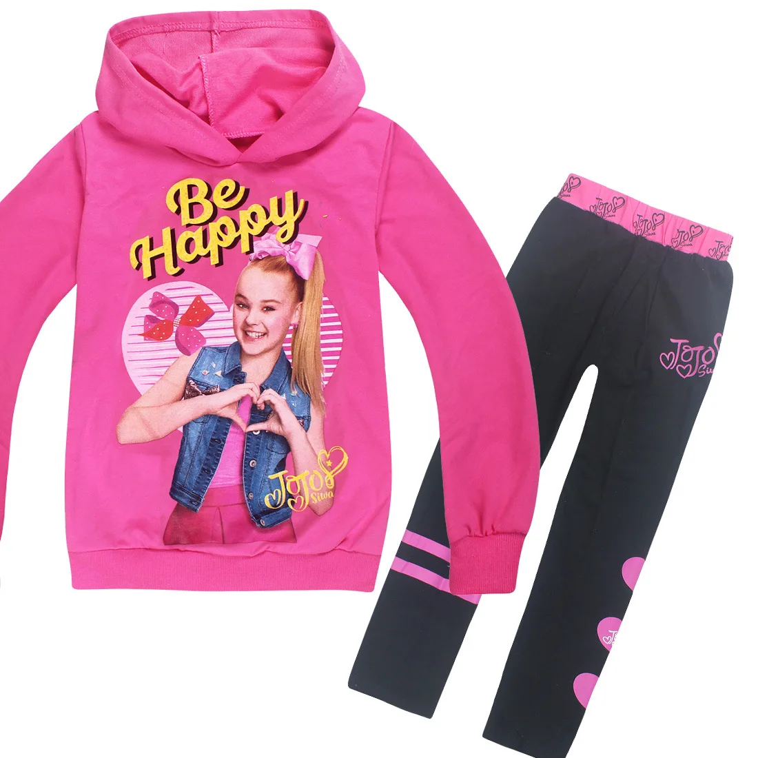 Демисезонный Детский комплект JOJO Siwa толстовки свитшоты леггинсы штаны толстовка
