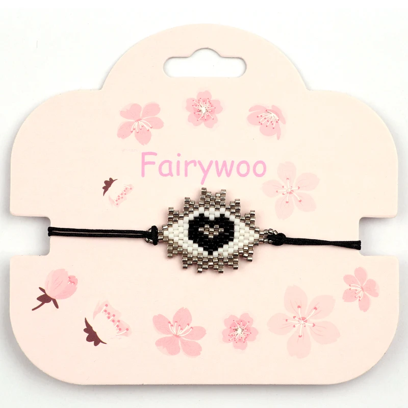 FAIRYWOO золотые браслеты с глазами черные из ниток для женщин аксессуары Миюки