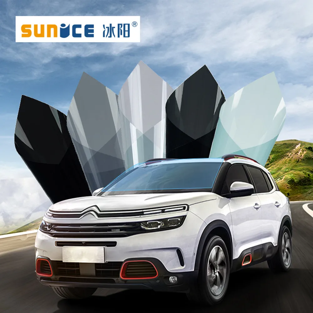 

2 MIL Car Window Tint Home Tinting Solar Tint Film Self-Adhesive Nano Ceramic Vinyl 99% IR 99% UV Sun Shade Film 60"x20"
