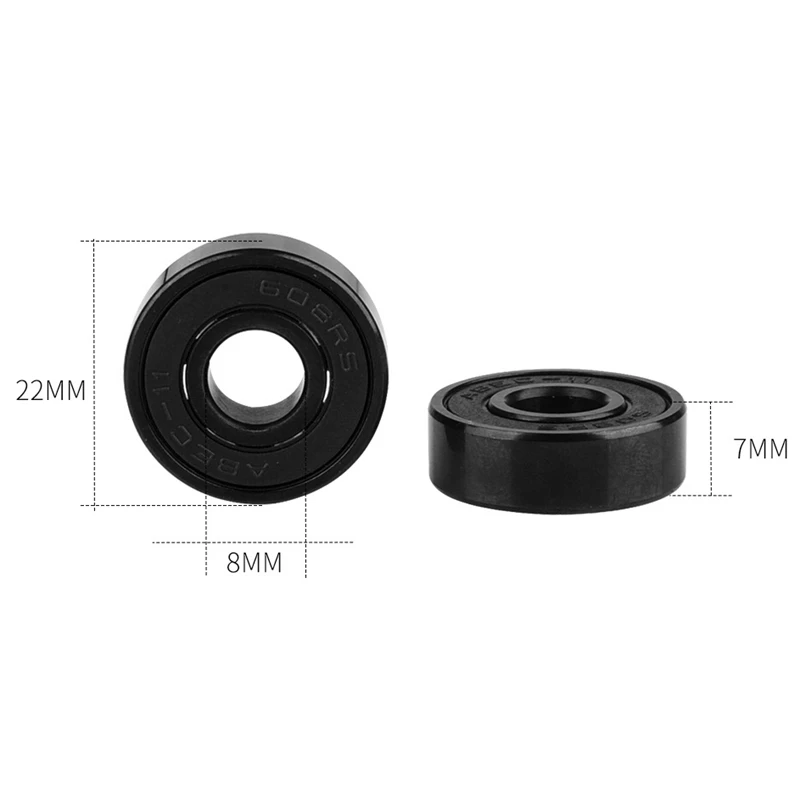 Подшипники для скейтборда NEW-8Pcs 608RS ABEC 11 стальной шарикоподшипник подходит