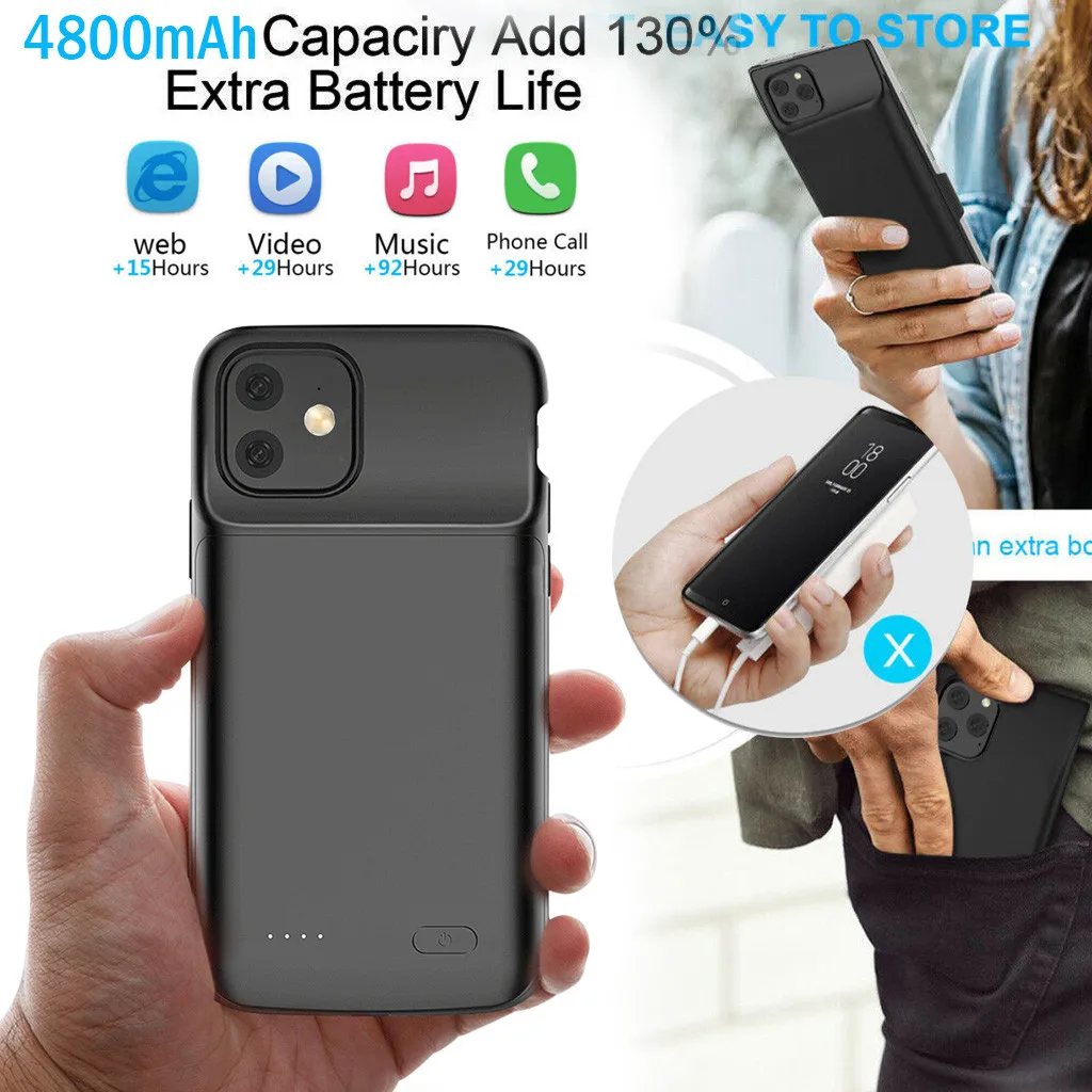 4800 мАч Расширенный Литий полимерный аккумулятор чехол для телефона мощность