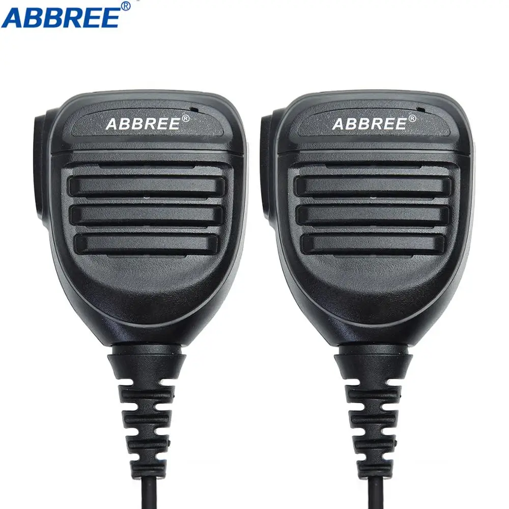 

2pcs ABBREE AR-770 Rainproof PTT Shoulder Speaker Microphone for TYT Baofeng Two Way Radio UV-5R BF-888S UV-82 Walkie Talkie