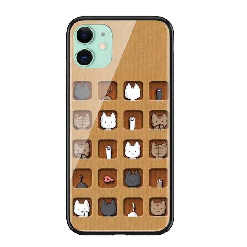 Модный чехол из закаленного стекла подходит для iPhone11 11 Pro /11 Max светильник со