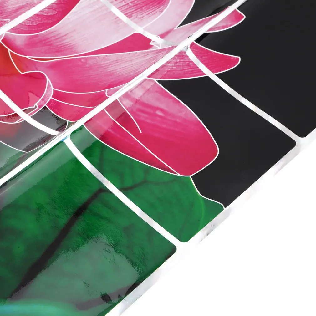 1pcs Waterproof Flower Pattern Aluminum Copper Foil Sticker Oil Proof Kitchen wall stickers home decor decoration |