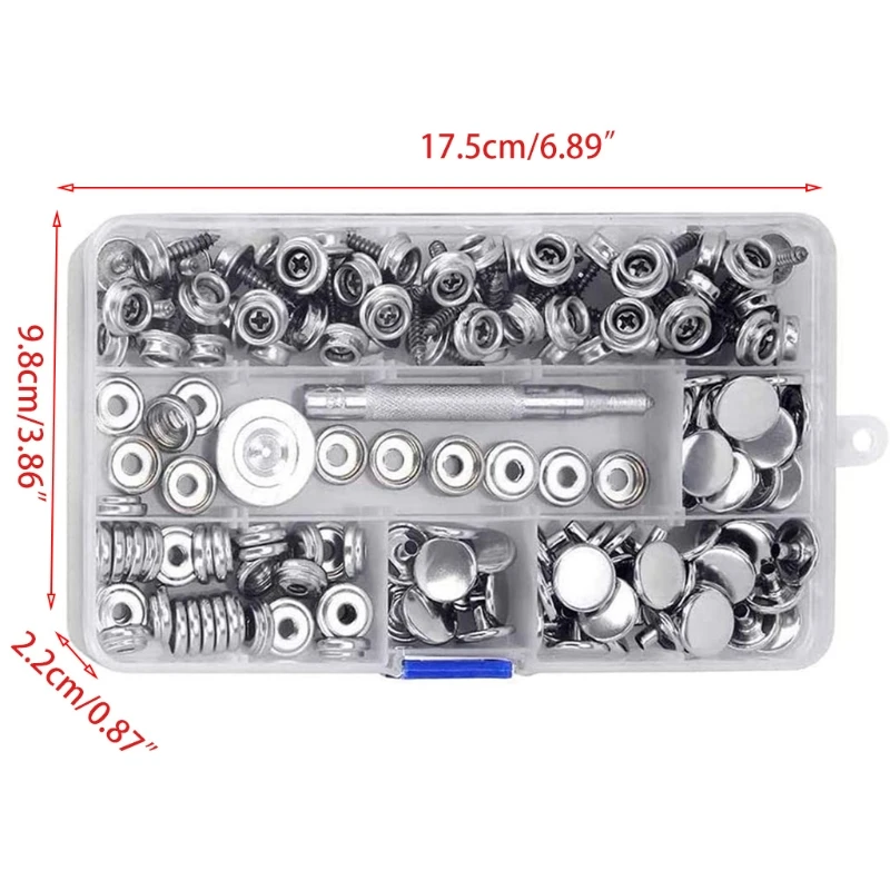 

2021 New 150pcs Canvas Snap Kit Tool Metal Screws Snaps Marine Grade Stainless Steel Snaps with Setting Tool for Boat Cover