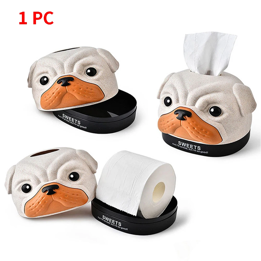 Dog Shaped Kitchen Cartoon Removable Non-toxic Easy Installation Napkin Storage Paper Extraction Tissue Box Home Practical |