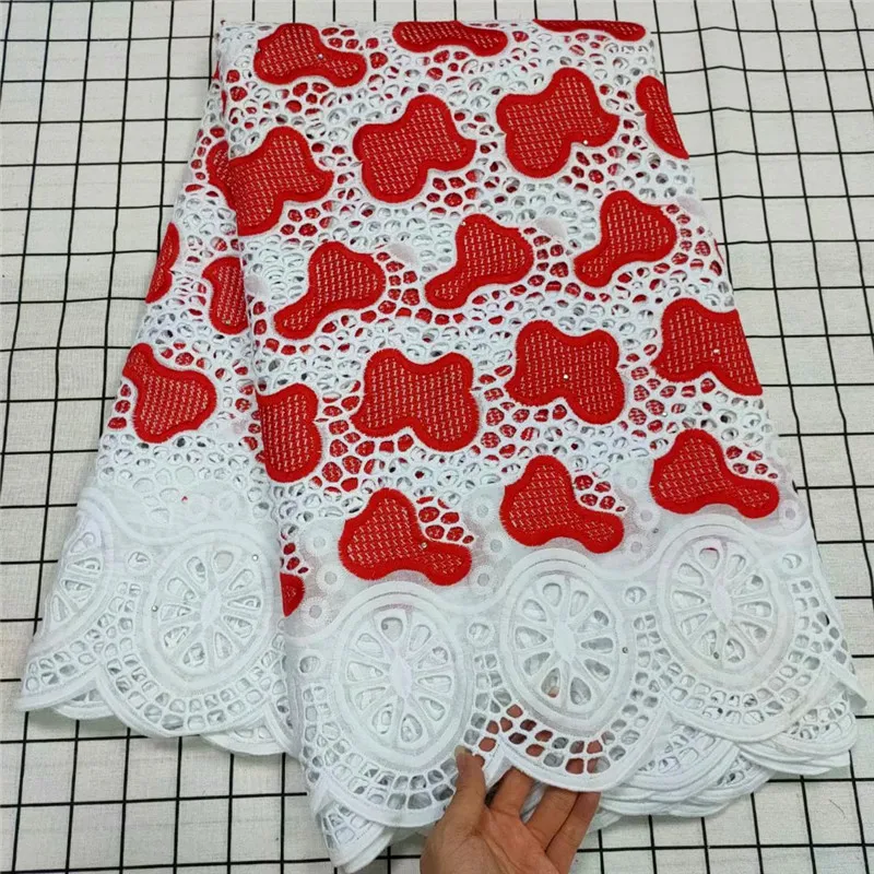 

5Y Swiss lace fabric 2020 heavy beaded embroidery African lace fabrics 100% cotton fabric Swiss voile lace in Switzerland 1L0724