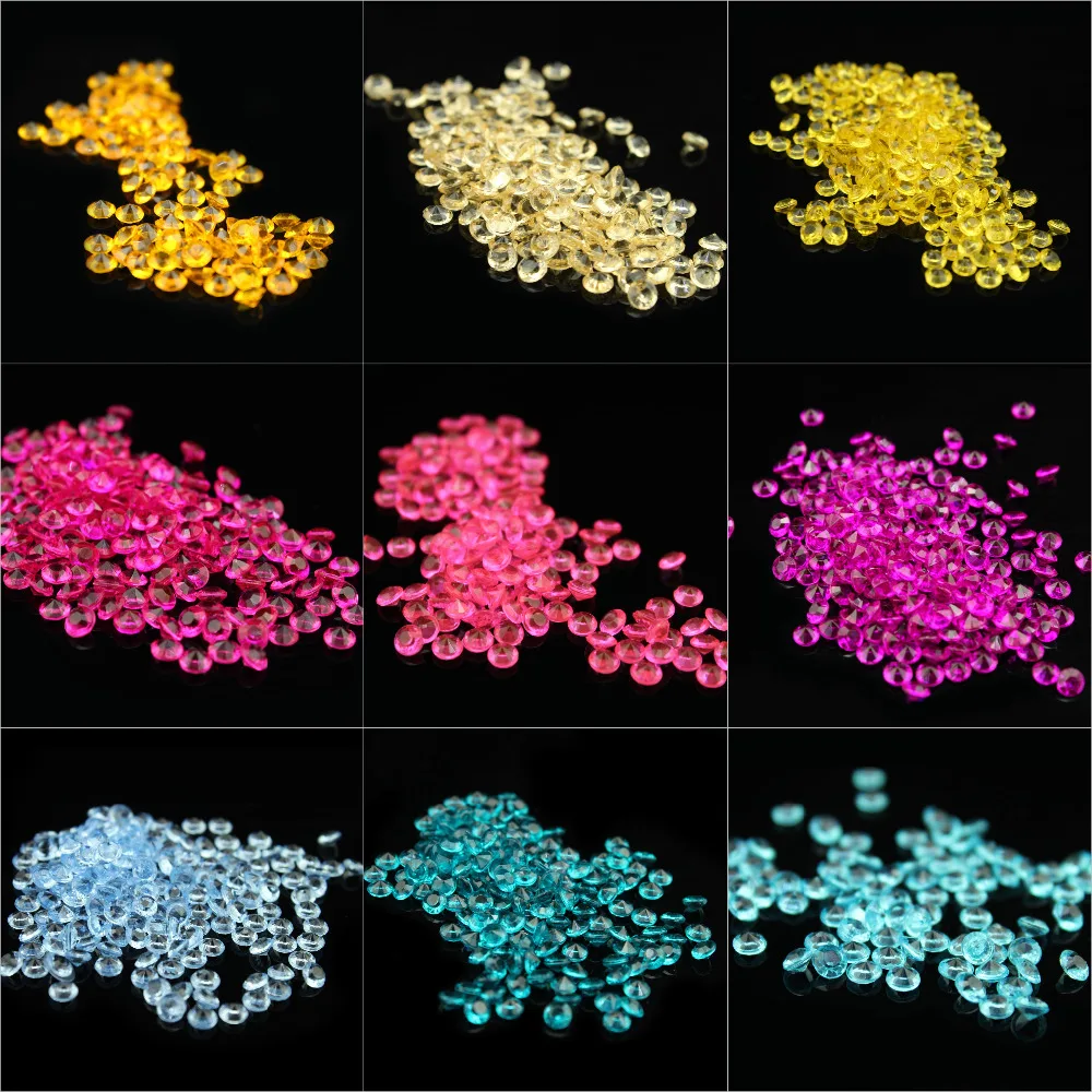 Новый 500 шт 8 мм прозрачный акриловый алмаз для свадьбы конфетти украшения стол