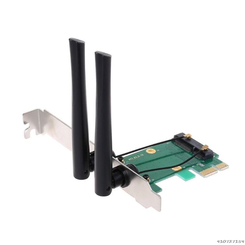 

Wireless Card WiFi Mini PCI-E Express to PCI-E Adapter 2 Antenna External PC wholesales