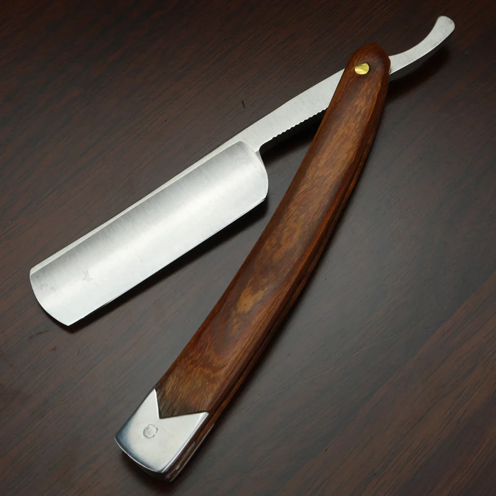 Японская прямая стальная бритва 440C мужские бритвы Titan деревянная ручка