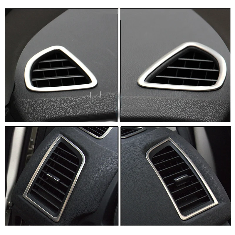 

Car styling for Mitsubishi ASX 2011-2015 decorative air outlet air conditioning cover stainless steel frame Interior Accessories
