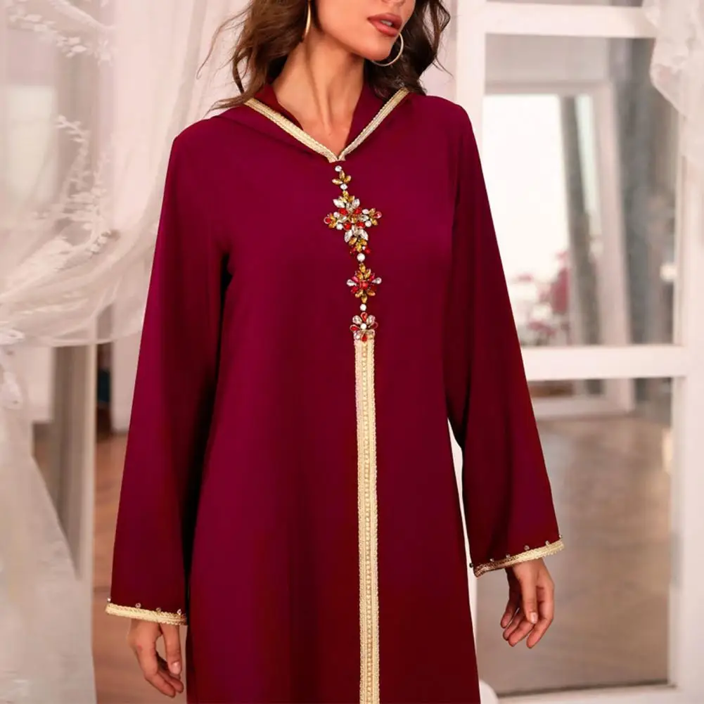 2021 Дубай Женское Платье макси с длинным рукавом в африканском стиле однотонные