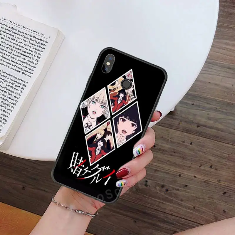

Crazy Excitement Manga Kakegurui Phone Case For Xiaomi Redmi 5 7 7A mi 8 lite note 4 5 7 8 pro