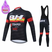 new winter thermal fleece set cycling clothes mens jersey suit sport riding bh bike clothing bib pants warm sets ropa bicycle