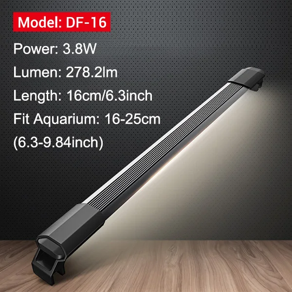 Nicrew JIYIN аквариумные лампы SMD 220 В/50-60 Гц аквариумные светодиодный Светодиодный лампы для аквариума 1,1 см водостойкие дайвинг огни - Цвет: DF16 for 16 to 25cm
