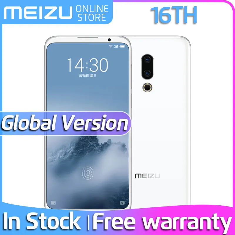 Meizu 16th, 6 ГБ, 64 ГБ, глобальная версия, Смартфон Snapdragon 845, четыре ядра, FHD экран 6,0 дюйма, распознавание лица, разблокировка, двойной динамик