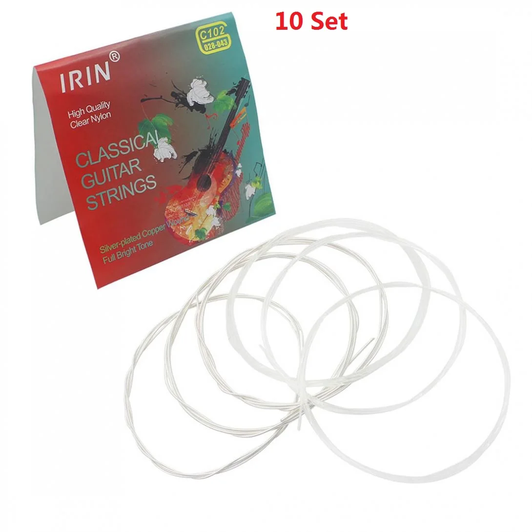 

10 Set Guitar Strings C102 Guitar Classical Transparent Nylon Fiber Strings Guitar Strings