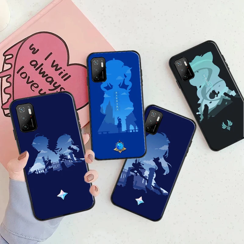 

Genshin Impact Anime Silicone Case Coque For Xiaomi POCO F3 GT X3 Pro X3 GT M3 M3 Pro X3 X3 NFC Soft Phone Shell Cover