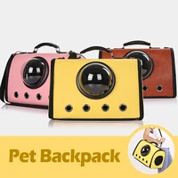 window cat backpack pet carrier for cat transport bag breathable travel space transparent backpack cat accessories pet carrier
