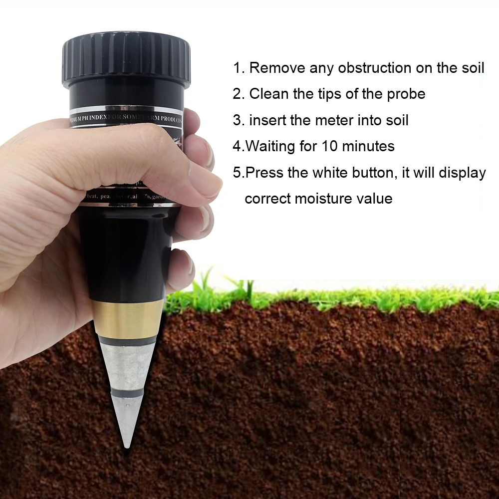 Ph метр 2 в 1 Высокочувствительный измеритель кислотности почвы влажности для сада