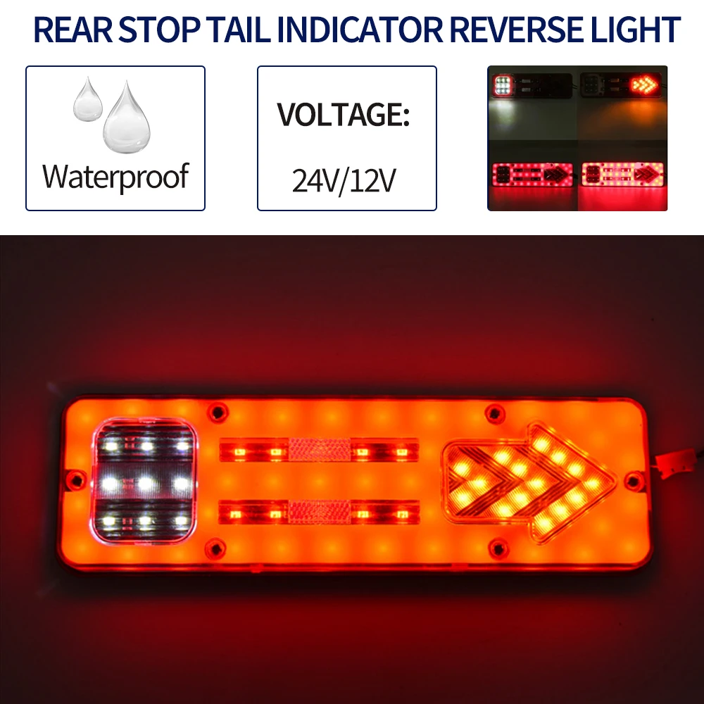 2 шт. 12 В Динамический светодиодный задний фонарь для автомобиля грузовика сигнал