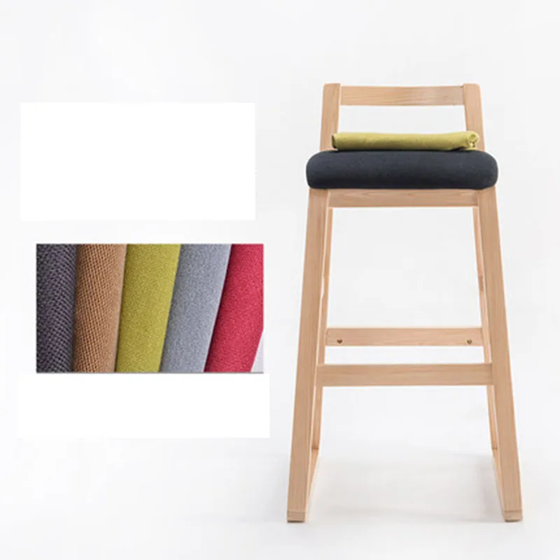 Барные стулья в стиле ретро из цельного дерева креативные высокие скамейки
