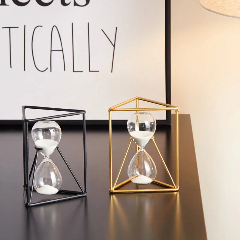 

Nordic Home Living Room Hourglass Decoration Wine Cabinet Decoration Office Desktop Hourglass Timer Light Luxury