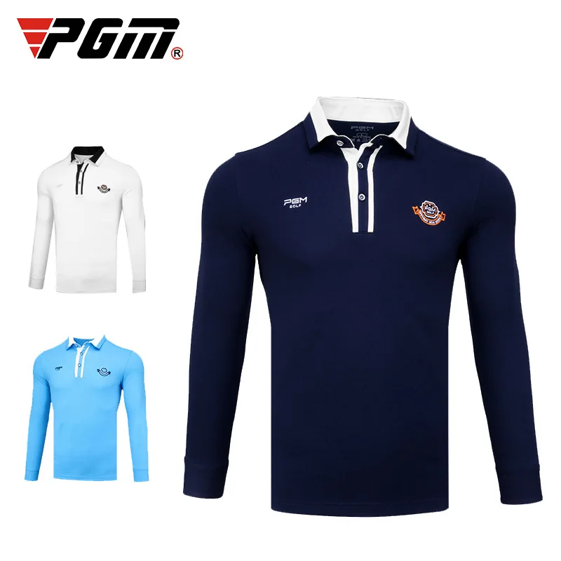 Мужская дышащая футболка поло с длинным рукавом и отложным воротником|Рубашки