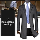 Зимнее теплое пальто Zogaa, длинное пальто, новинка 2021, международная торговля, британская Мужская Длинная ветровка, шерстяное пальто, мужское шерстяное пальто