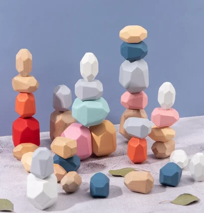 

DIY Baby Food Toy Hercules Jenga Montessori Rainbow Building Blocks Creative Stacking Balance Game Educational Toy For Kids Gift