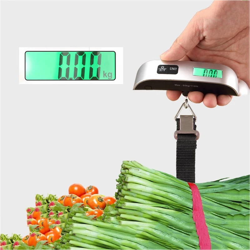 Mini Crane Scale Portable LCD Digital Hanging Luggage Scale Travel Electronic Weight Digital Electronic Luggage Suitcase Travel