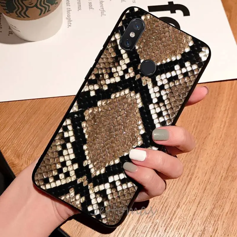 

Horror animal snake skin Phone Case For Xiaomi Redmi note 7 8 9 t max3 s 10 pro lite coque shell cover funda
