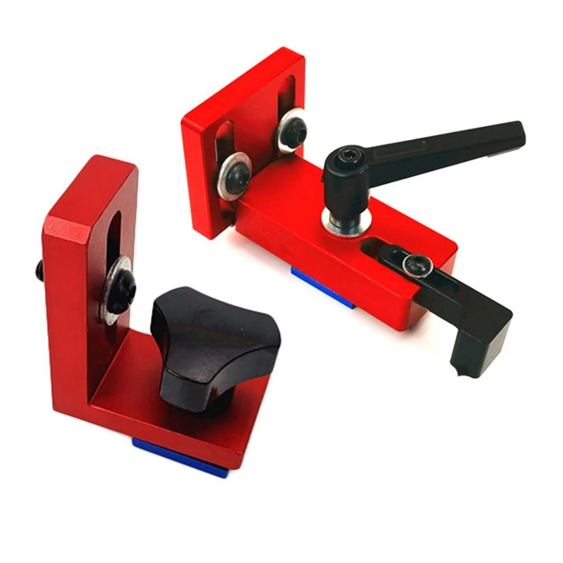 2 Pcs Woodworking T Slot Miter Track Stop Locator Rail Retainer Chute Backing Connector 30 T-Slot &amp 45 T-Track | Инструменты