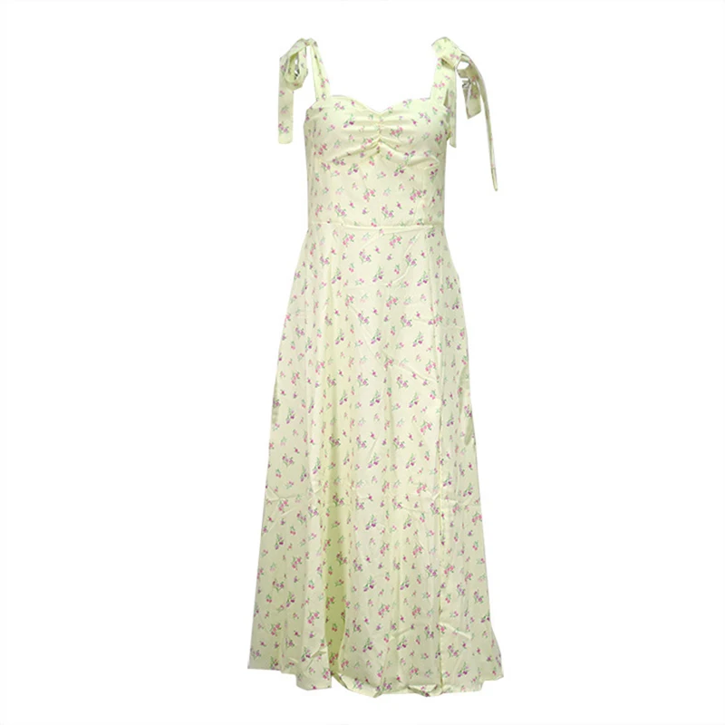 

AL The New Summer Women's Sleeveless Strapless Strapless Mini Party Dress Sexy Backless Elegant Floral Dress With Split Slit