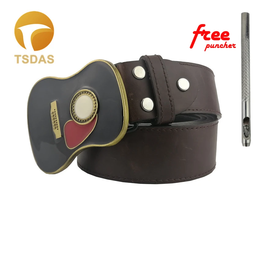 Бесплатная доставка металлический музыкальный ремень пряжки гитара модель