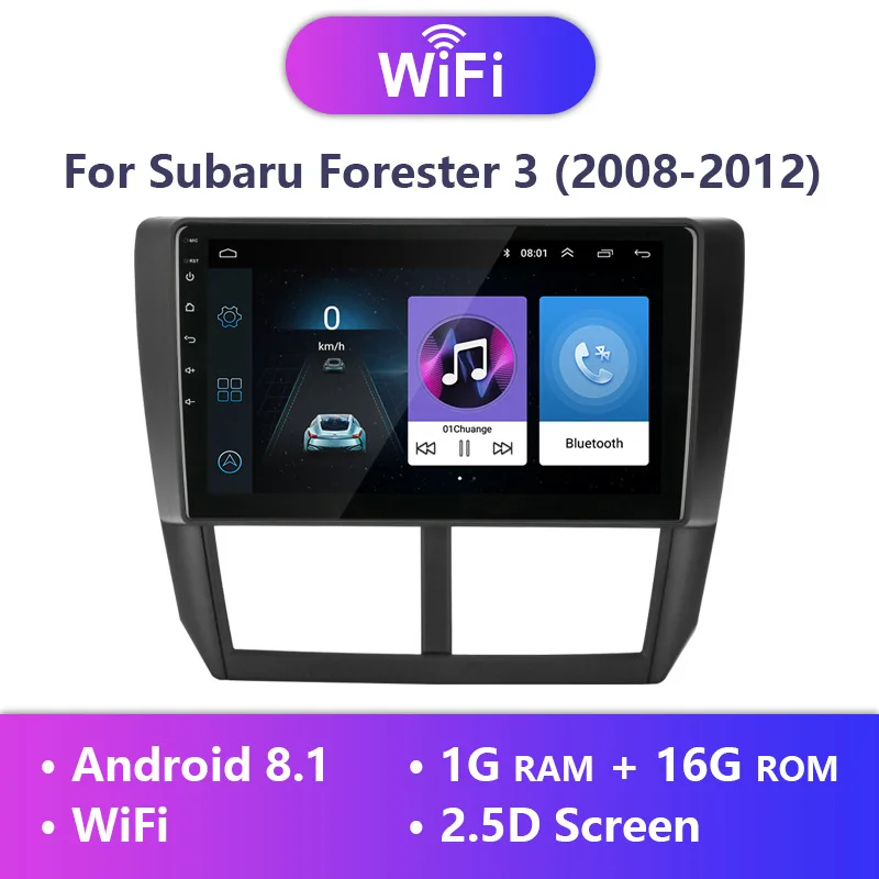 Wifi Android player 9 дюймов автомобильный радиоприемник для Subaru Forester 3 SH 2007-2013 автомобильный DVD мультимедийный видео плеер навигация gps Android 8,1 2 Din аудио HiFi - Цвет: Wifi Android player