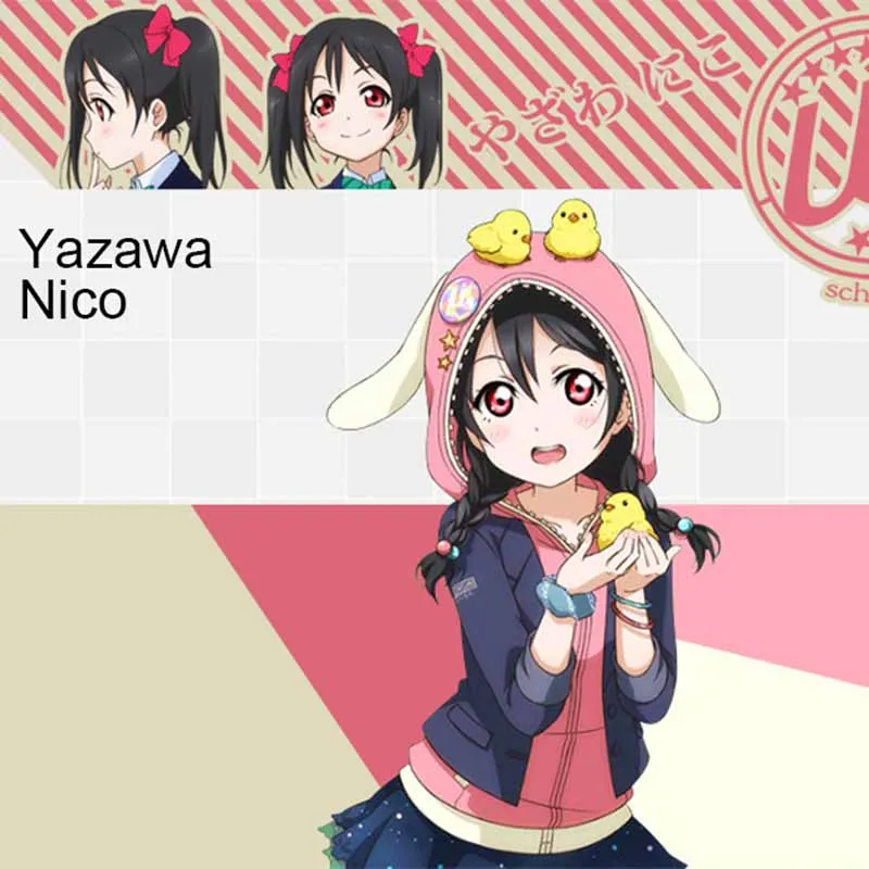 

Anime LoveLive Cosplay Costume Love Live Yazawa Nico Jackets Hoodies Sweatshirt Minami Kotori Uniform Hooded Top Women Girl Coat