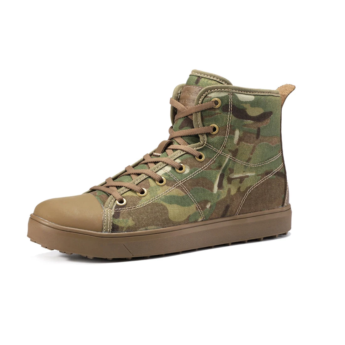 Workerkit Multi-Terrain Tactical Camo Boots V-Sole Mid-Top Outdoor Hunting Training Canvas Shoes