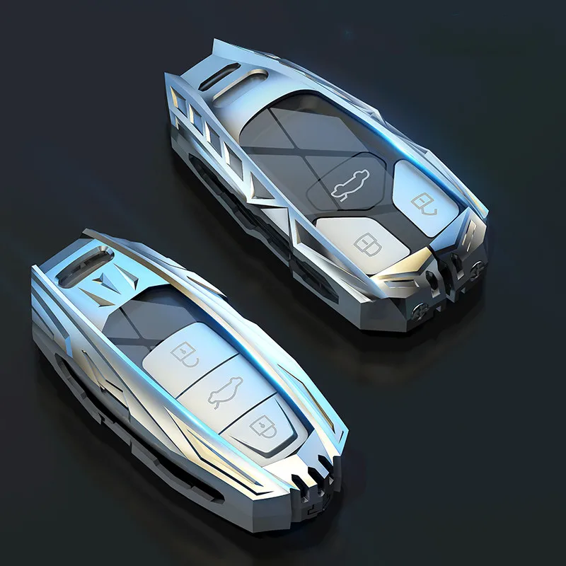 

Подходит для AudiA3A4 A6 C8 A7 S7 4K A8 D5 S8 Q7 Q8 A4L B9 Q5 Q7 TT TTS TFSI A5 S5 Новый чехол для автомобильного ключа из цинкового сплава защитный чехол