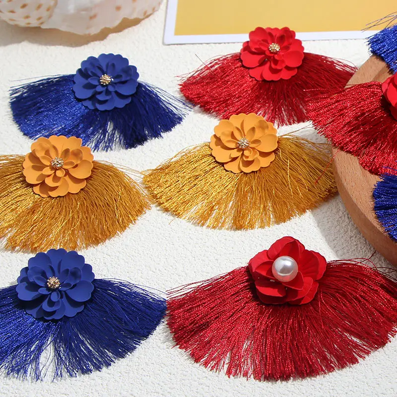 Корейские серьги с подвеской в виде цветка для женщин богемные этнические Brincos