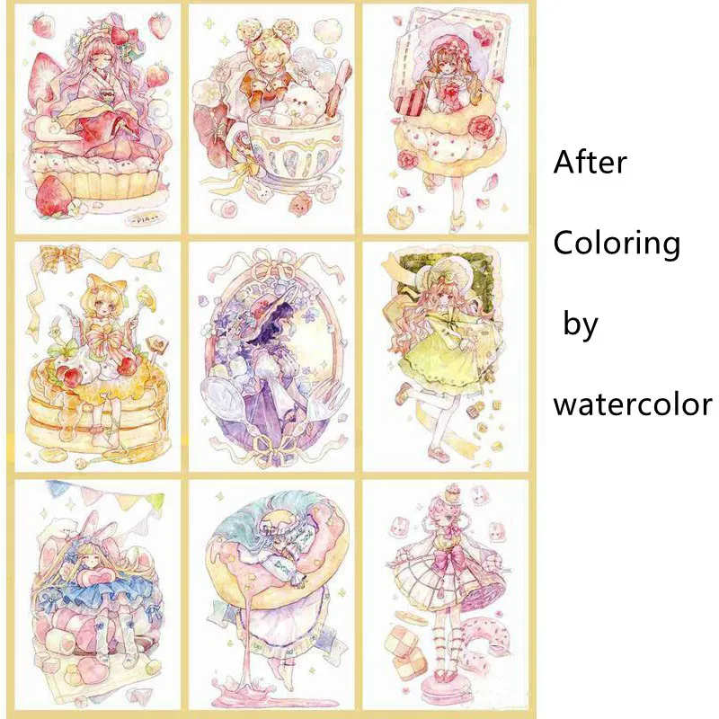 Tanie Anime Baohong 100% Bawełna 300g Akwarela Papier Do Malowania Profesjonalny Cartoon Puste Tutorial Szkic Kolorowanki Papier Sztuka Dostaw