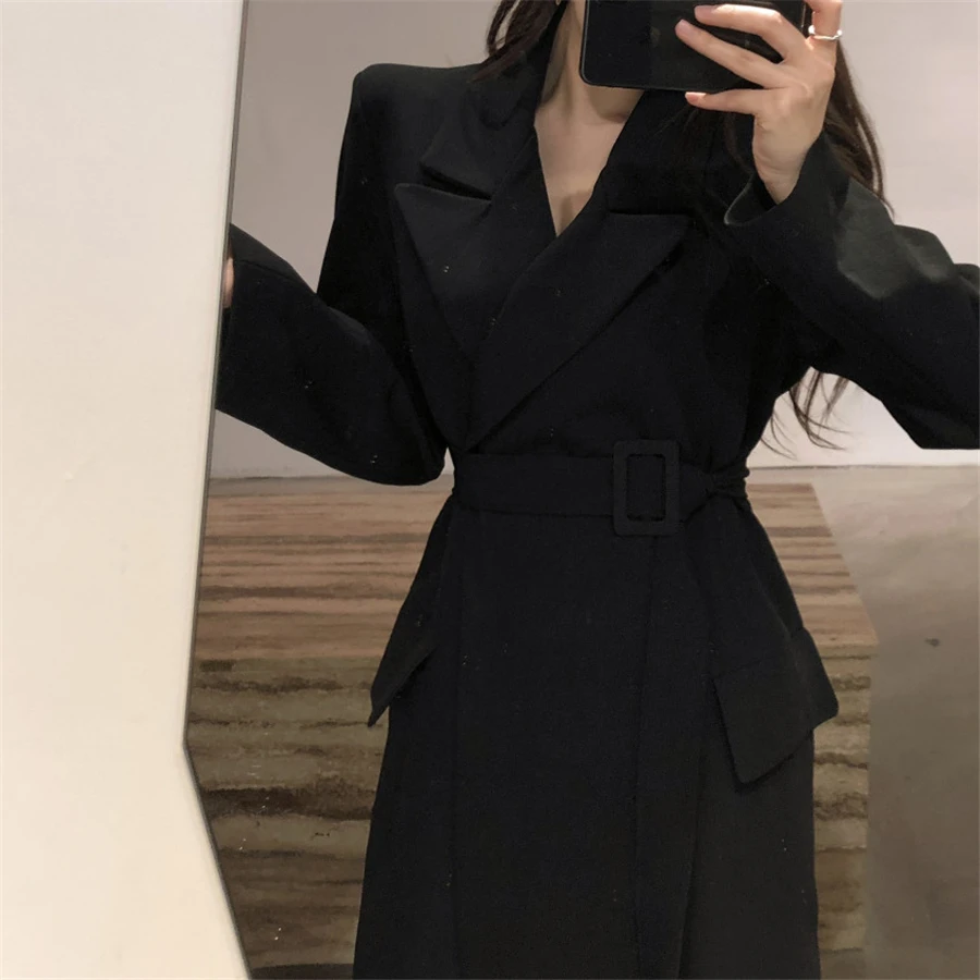 

LA CISNE Spring And Autumn New Korean Women's French Style Elegant Lapel Waist Waist Suit Jacket Women