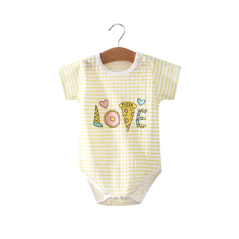 

Summer Cotton Rompers for 3-18 Month Newborn Baby Boys Girls Jumpsuits Short Infants Training Clothes Open Crotch Pants Pajamas