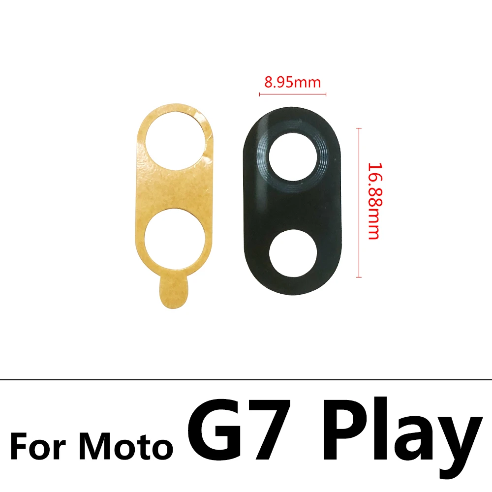 New Original Glass Lens For Moto G5 G6 G7 G8 G5S Plus / Play Power Rear Back Camera Cover With Glue Sticker | Мобильные телефоны и