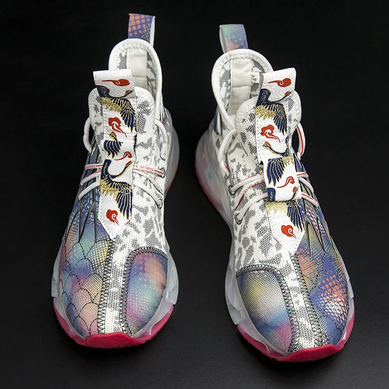 

OBLYSTEP 2021 New Men's Sports Basketball Shoes Popcorn Non-slip Bottom Breathable Mesh Fashionable Men's Sports Shoes