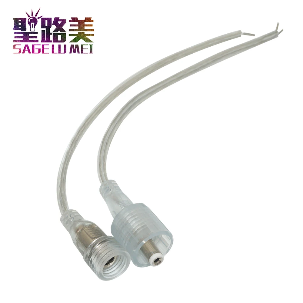 5 шт./лот светодиодные ленты DC штекер-гнездо водонепроницаемый кабель