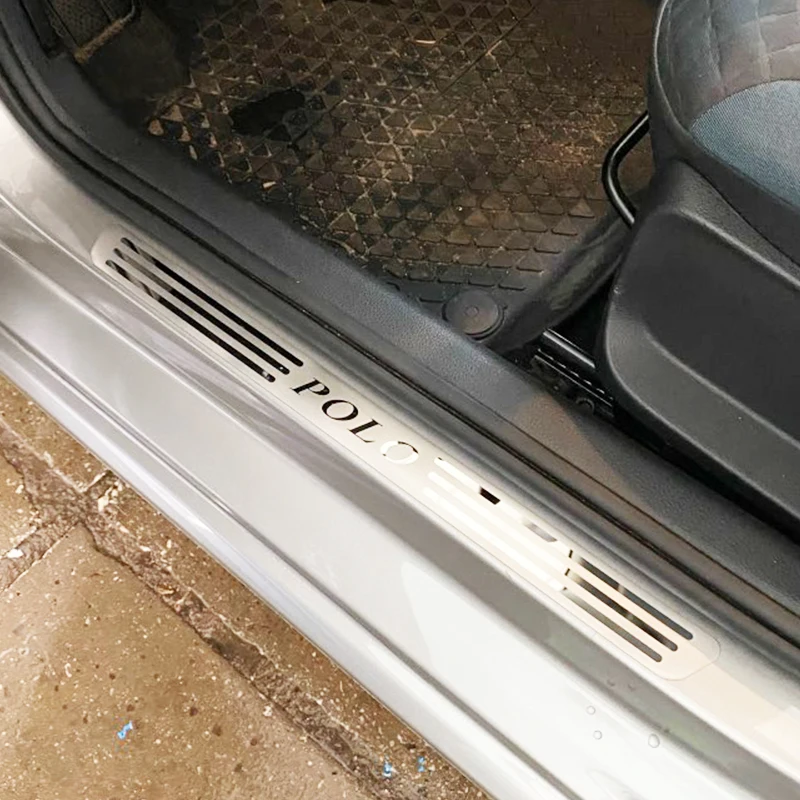 Накладка на пороги из нержавеющей стали для Volkswagen Vw Polo 2009 2010 2011-2017 автомобильные